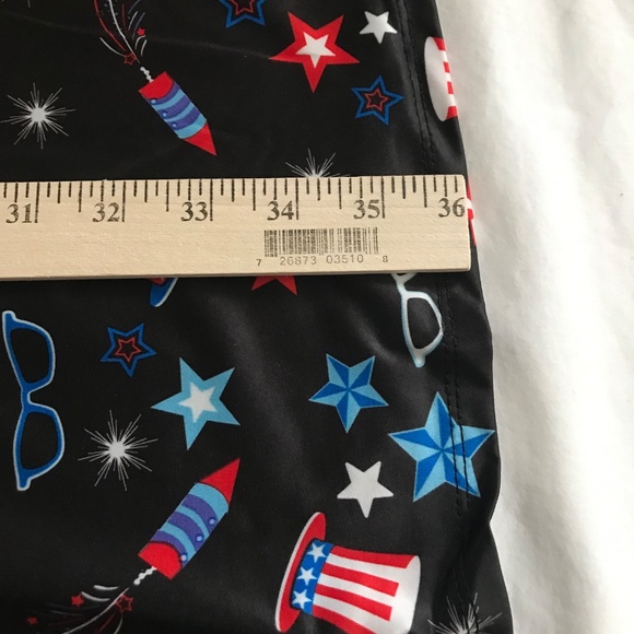 Midi Swing Dress 4th of July Patriotic Red White and Blue Fireworks Size Medium - Picture 14 of 16